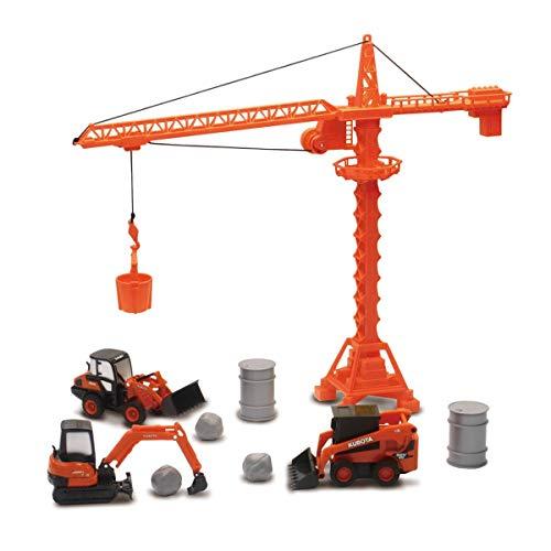 New Ray Kubota Die Cast Construction Vehicles Set Plastic