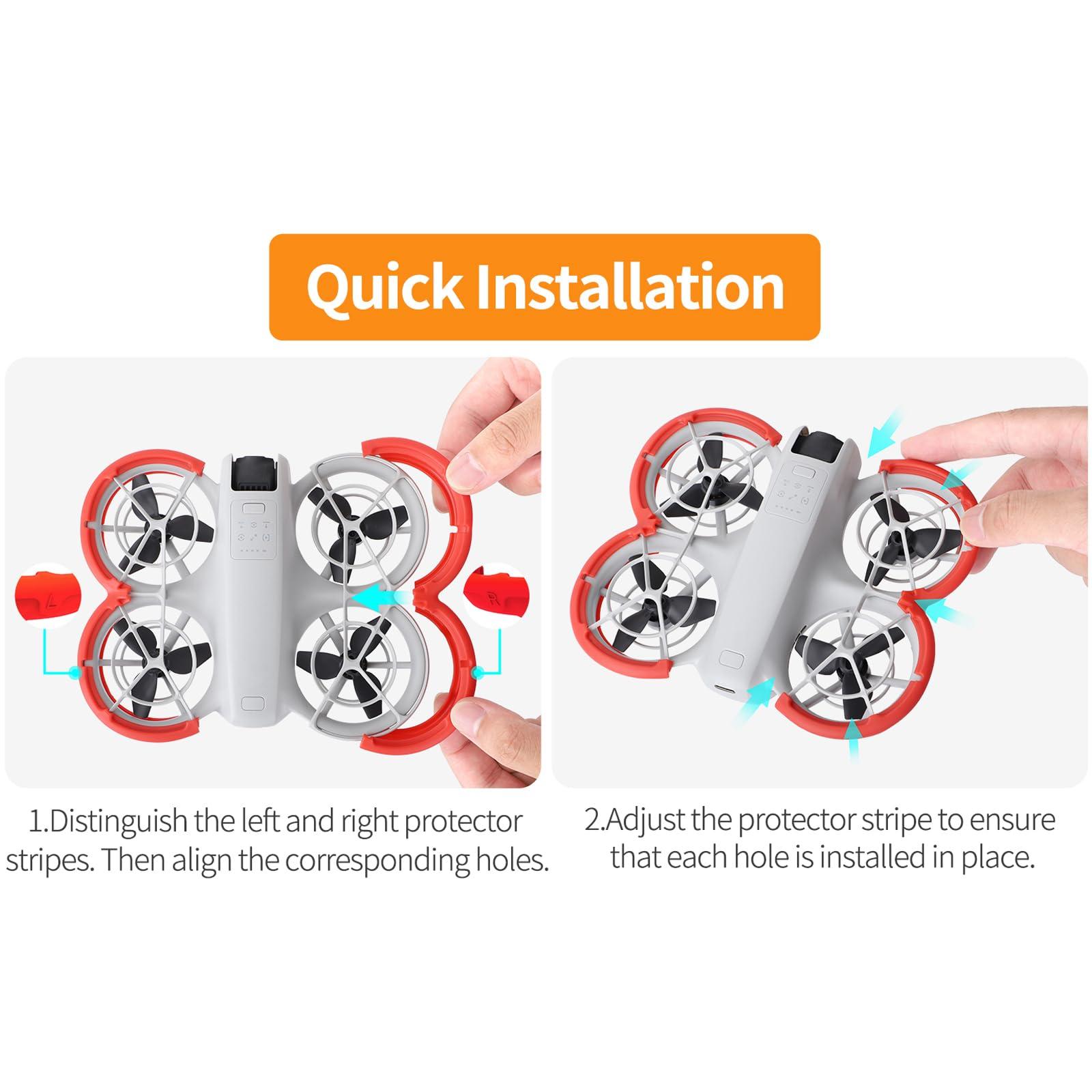 FSIDIWT FSIDIWT Propeller Guard Protector for DJI Neo, Anti-Collision Prop Bumper Protective Cover Ring Impact Protectors for DJI Neo Drone Accessories (Grey)