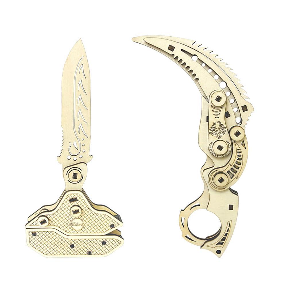 TiStm TiStm DIY Wooden Model Building Kit for Adults Handmade Craft Carpentry Model Creative Wooden Assembly Knife Model Unique Gifts for Adults