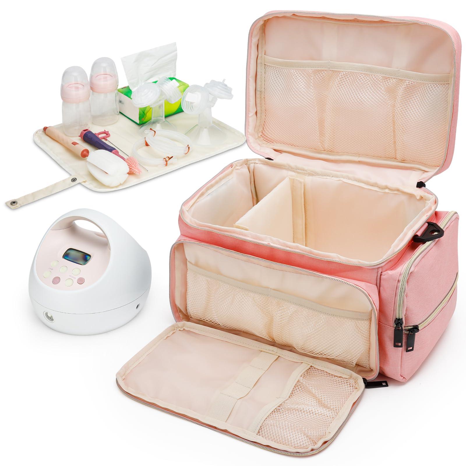 GDNasist GDNasist Breast Pump Bag for Spectra S1 and S2, Pumping Bag with Waterproof Mat for Pump Accessories, Pump Bag for Work, Travel and Family Use