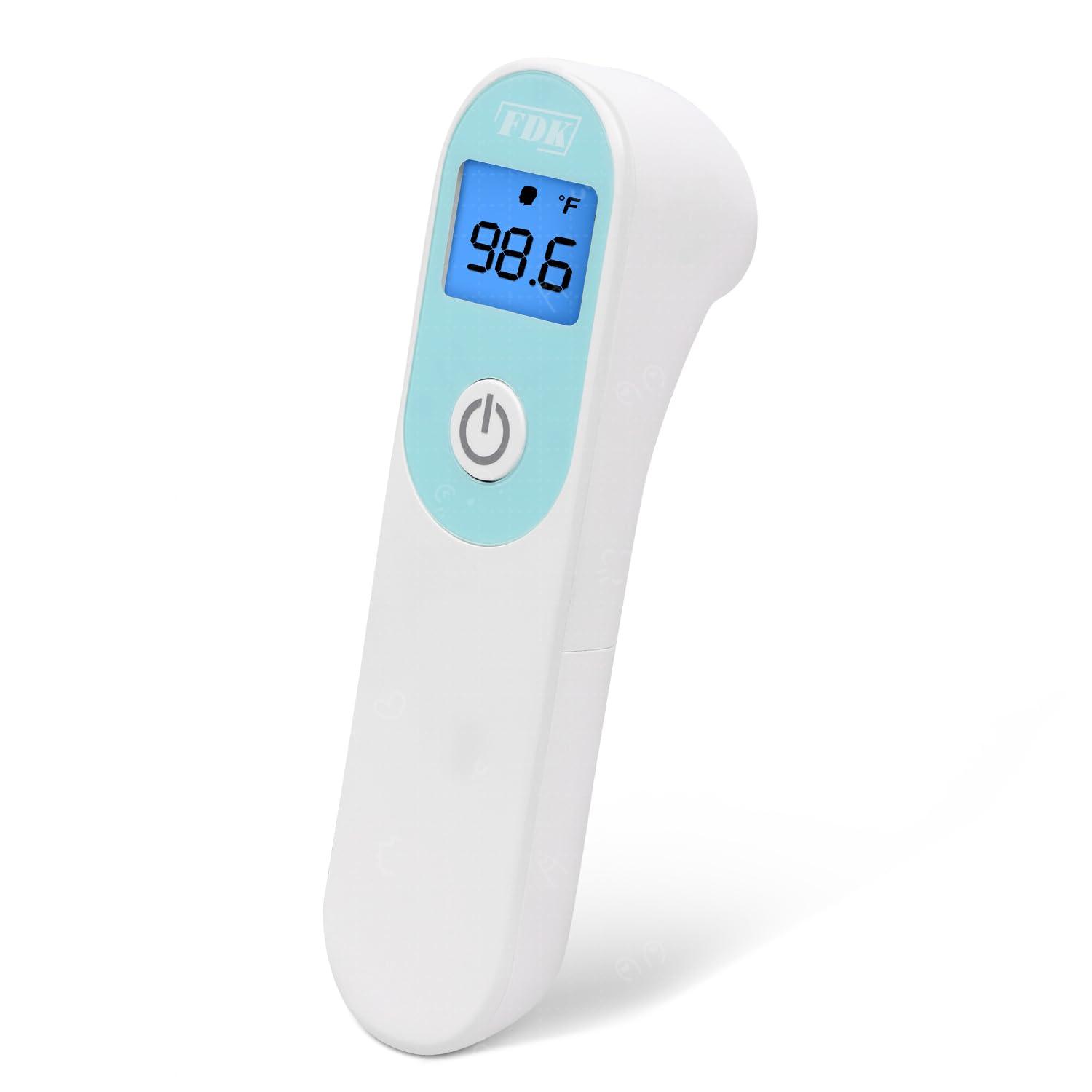 FDK Digital Forehead Thermometer - Contactless Infrared for Babies, Kids, and Adults