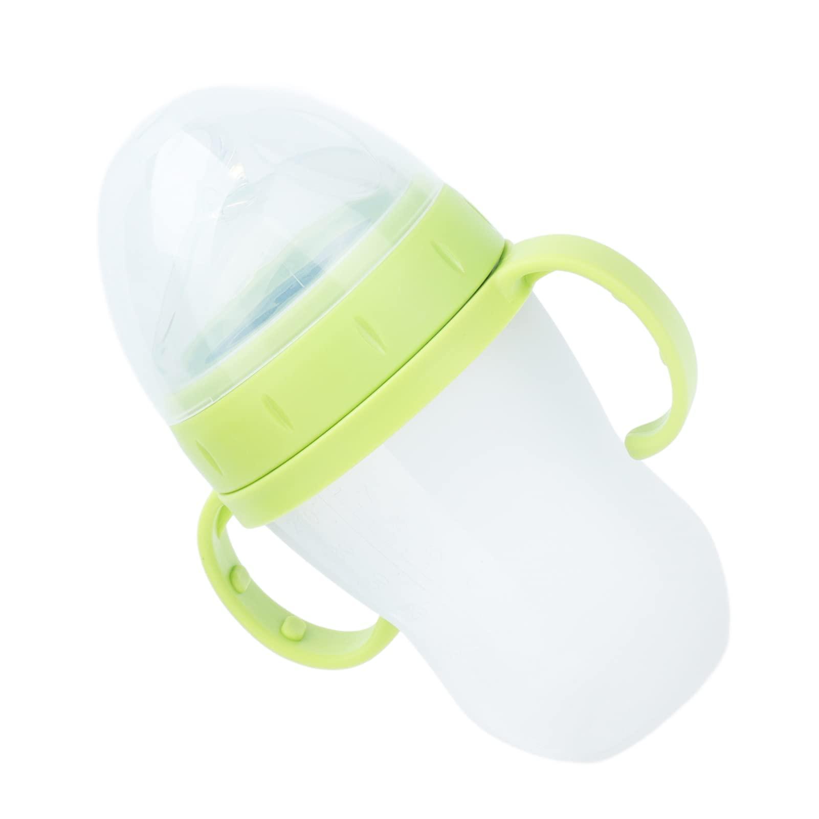 Natudeco Baby Food Feeder Infant Flowing Food Bottles Silicone Unisex Food Squeeze Bottle Kid Food Dispensing Spoon Infant Self Feeding Tool Children Tableware