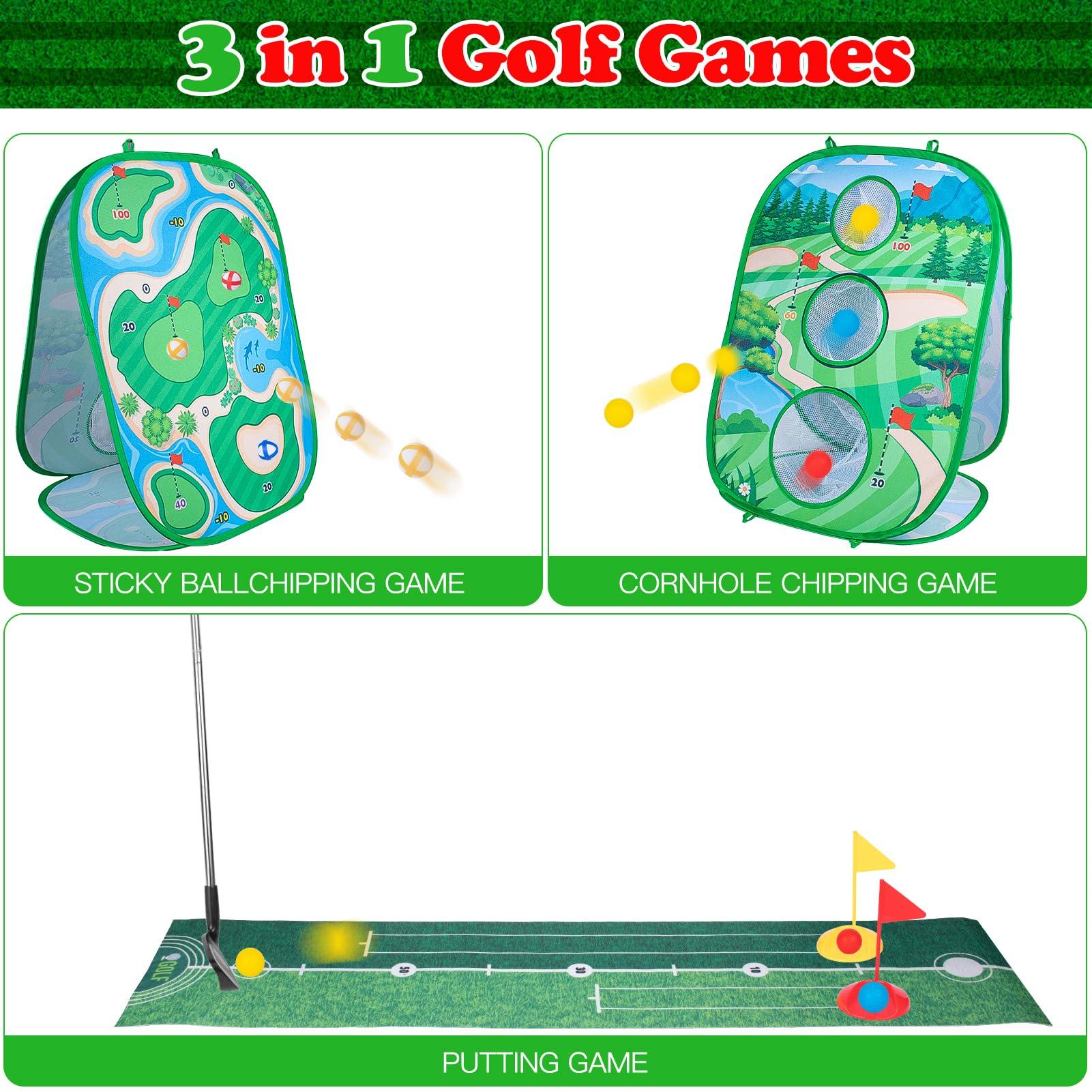 Awsoo Awsoo Golf Toys Set for Kids 3 in 1 Golf Game for Kids with Eight Golf Balls (8 Golf Balls)