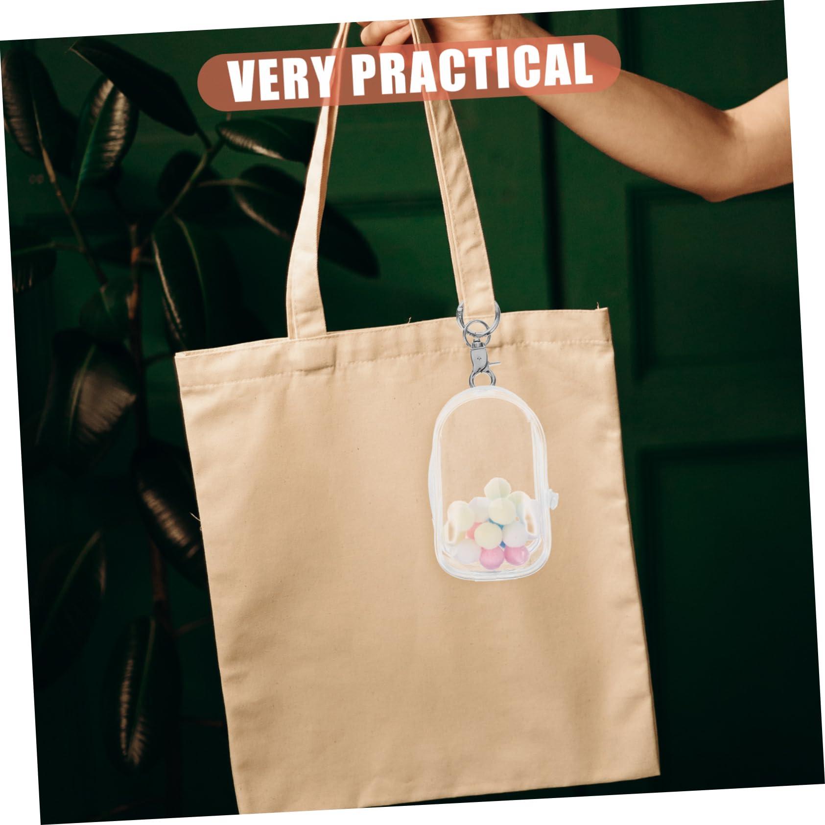 FELTECHELECTR FELTECHELECTR Doll Storage Bag with Keychain Display Case Portable Zipper Pouch for Figurines and Collectibles