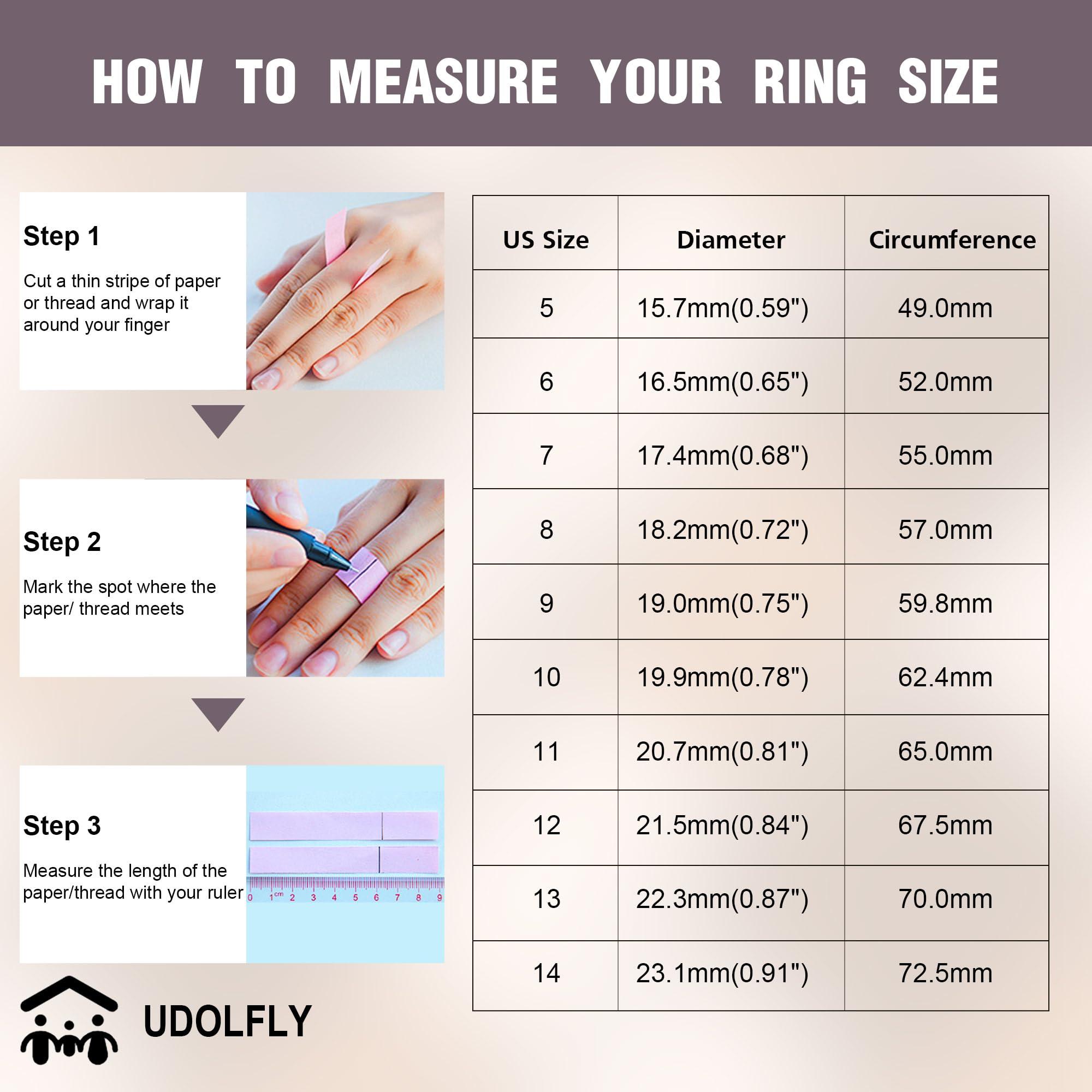 Udolfly Udolfly Mens Fidget Rings Anxiety Rings for Men Womens Chain Spinner Rings for Adults Titanium Steel Ring Black Blue Size 11