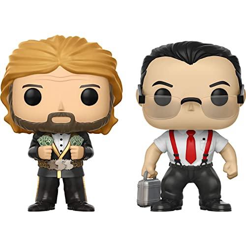 Funko \'Million Dollar Man\' Ted Dibiase & I.R.S (Walgreen\'s Exc): Pop! Vinyl Figurine Bundle with 1 Compatible Protector (21113 - B)