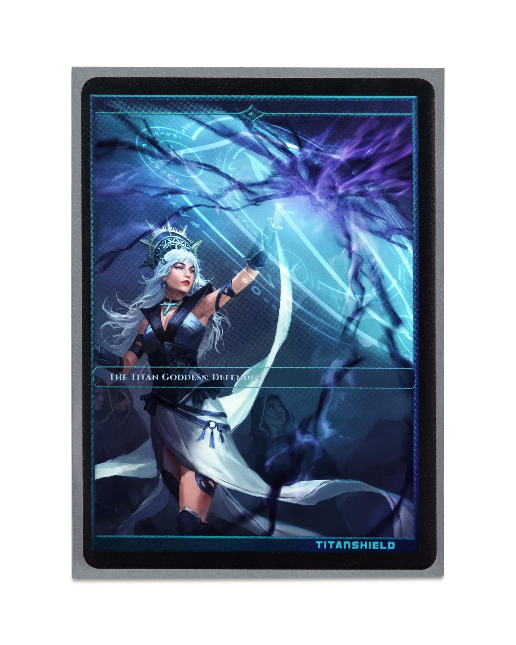 TitanShield TitanShield (150 Silver Sleeves) Compatible with MTG Magic The Gathering, Lorcana, Board Games and Trading Cards 2.5\" x 3.5\" 66x91mm