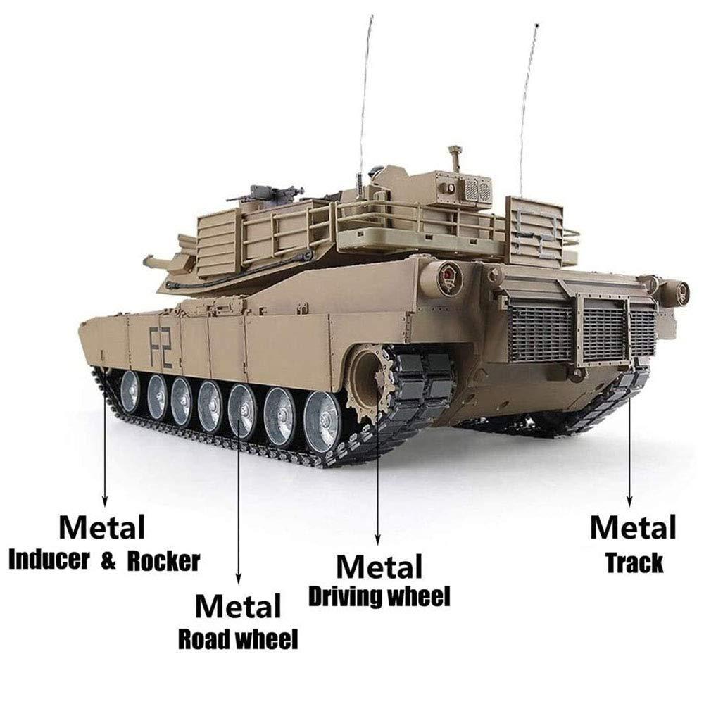 Siiykic RC Tank U.S. Army M1A2 Abrams Main Battle Tank 2.4Ghz 1/16 Scale Model Remote Control Tank The Latest 7.0 System Simulate Sound Effects and Smoke Shooting bb Bullets and Infrared Battle