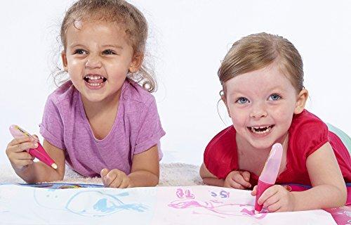 AquaDoodle TOMY Aquadoodle Classic Large Water Doodle Mat, Official No Mess Colouring & Drawing Game, Suitable for Toddlers and Children - Boys & Girls 18 Months, 2, 3, 4+ Year Olds, Pink