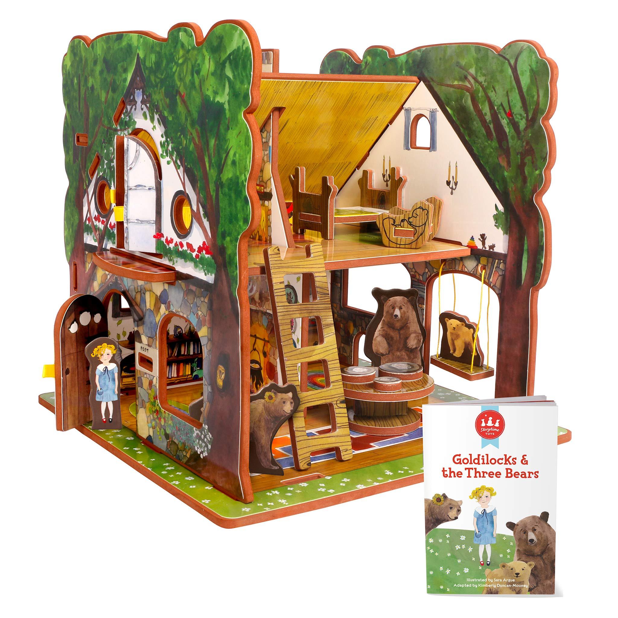 STORYTIME TOYS STORYTIME TOYS Goldilocks and The Three Bears 3D Puzzle - Book and Toy Set - 3 in 1 - Book, Build, and Play