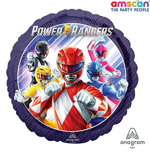 Anagram Power Ranger Party Supplies Foil Balloon Bouquet Decoration, Multicolored, Party Accessory, 6th Birthday
