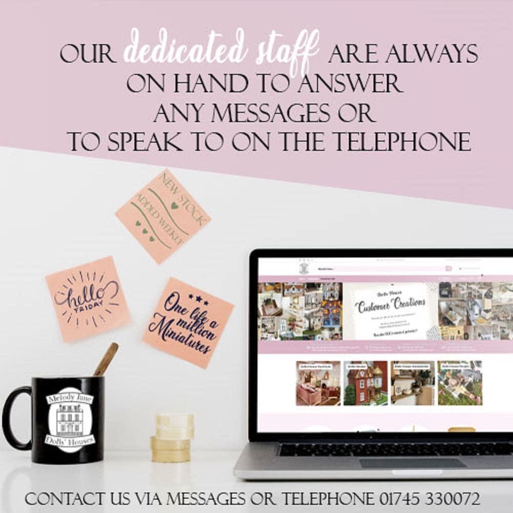 Melody Jane Dolls Houses Dollhouse Market Stall Blue Striped Canopy Farmers Christmas Street Market Kit