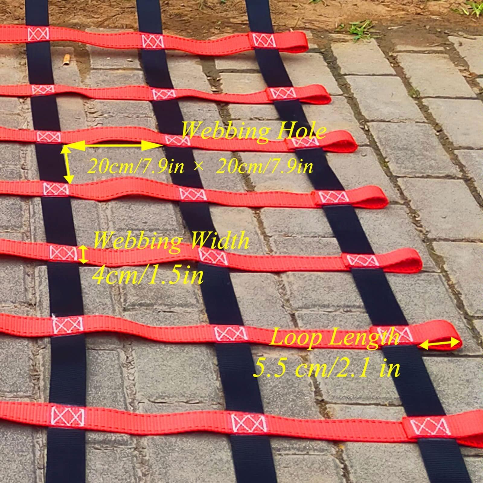 DREAMOSA DREAMOSA Ninja Net Climbing,Cargo Climbing Kids Ladder Outdoor Adults Playground Webbing Balcony Protection Fence Net,for Ninja Slackline, Obstacle Courses,Ninja Warrior Line,Training Equipment