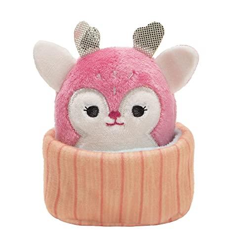 Squishville Squishville by Original Squishmallows Deluxe Day Spa Playscene - Include 2-Inch Duchess The Pink Deer, Towel Wrap, Face Mask, Basin & Lounge Chair - Toys for Kids