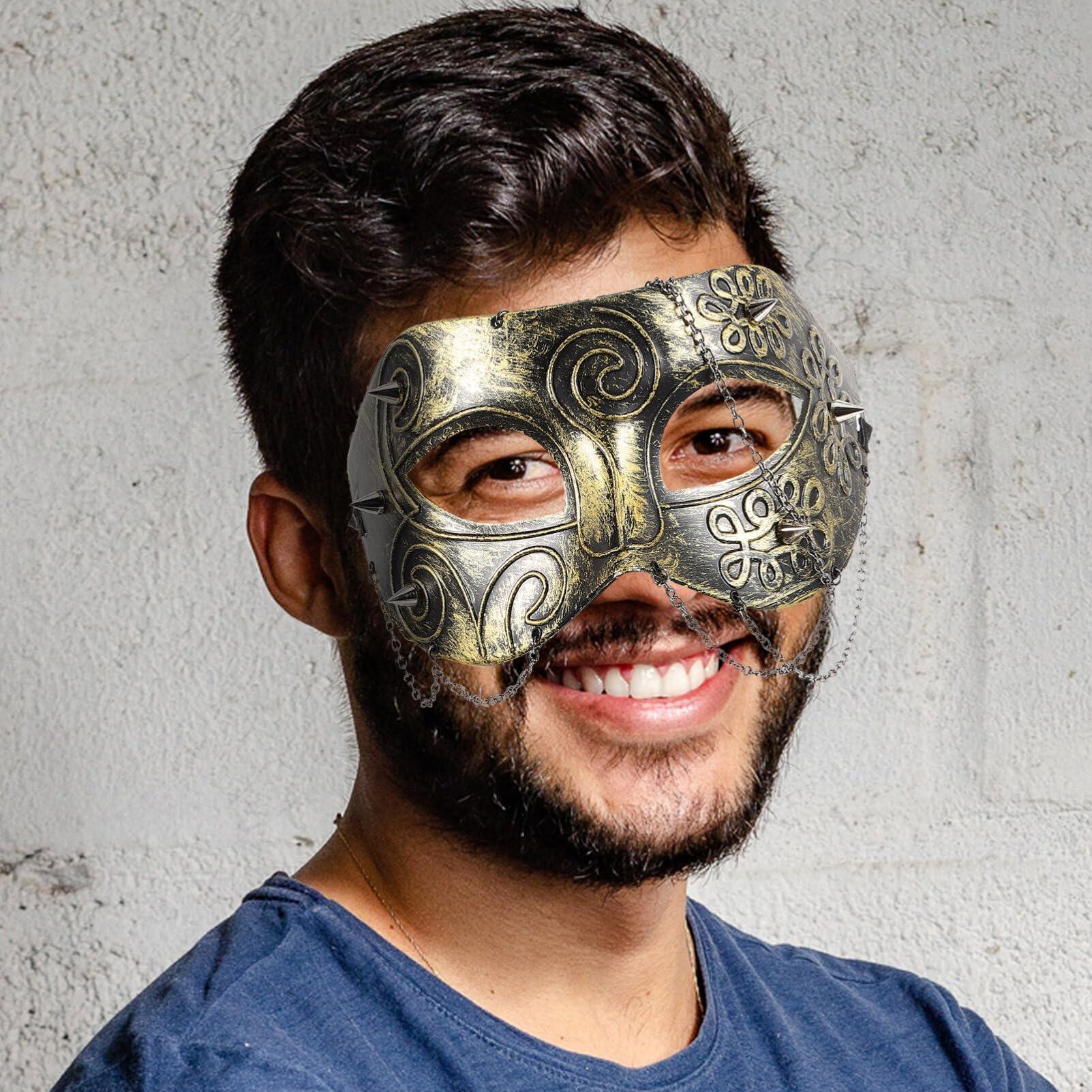 Didiseaon Didiseaon 2pcs Halloween Punk Gas Masks Halloween Scary Costume Masks Cosplay Prop Venetian Masks Retro Steampunk Masquerade Masks Steampunk Dress up Party Masquerade Mask Headwear Headgear