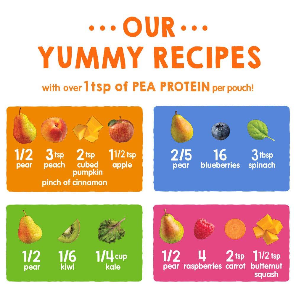 Happy Tot Happy Tot Organics Stage 4 Baby Food Pouches, Gluten Free, Vegan Snack, Fiber & Protein Fruit & Veggie Puree, Fruit & Veggie Variety Pack, 4 Ounce (Pack of 16)