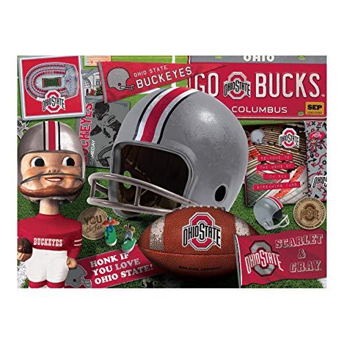 YouTheFan YouTheFan NCAA Ohio State Buckeyes Retro Series Puzzle - 500 Pieces, Team Colors, Large