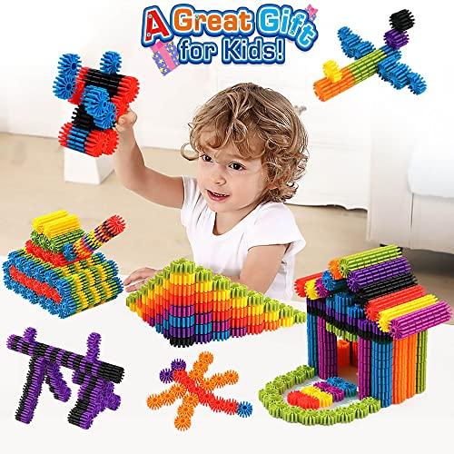 KASHIAOTE KASHIAOTE Gears Interlocking Learning Set, STEM Construction Toy Set - Building Kids Toys 180 Pcs - 10 Colors
