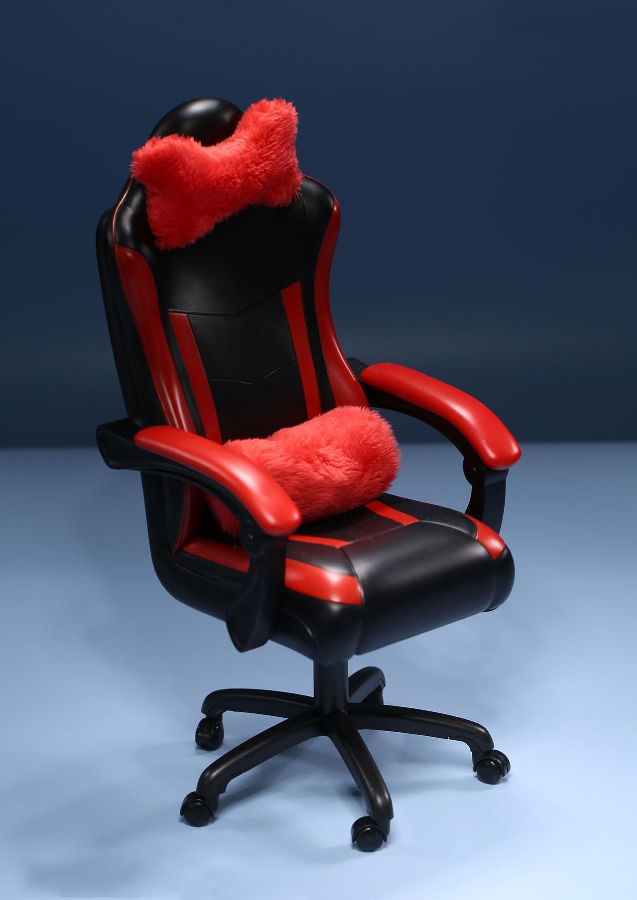 Fremego 1/6 Scale Chair Model,Gaming Chair Model Office Chair Furniture Scene Porps Accessory for 12inch Action Figure (Red)