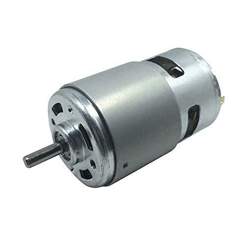 Delmitan Power Transmission 775 Motor D-Axis 24v 12v Dc Motor Ball Bearing, High Speed 80w High Power High Torque Electric Drill Motor - (Speed(Rpm): 755 12v 10000rpm)
