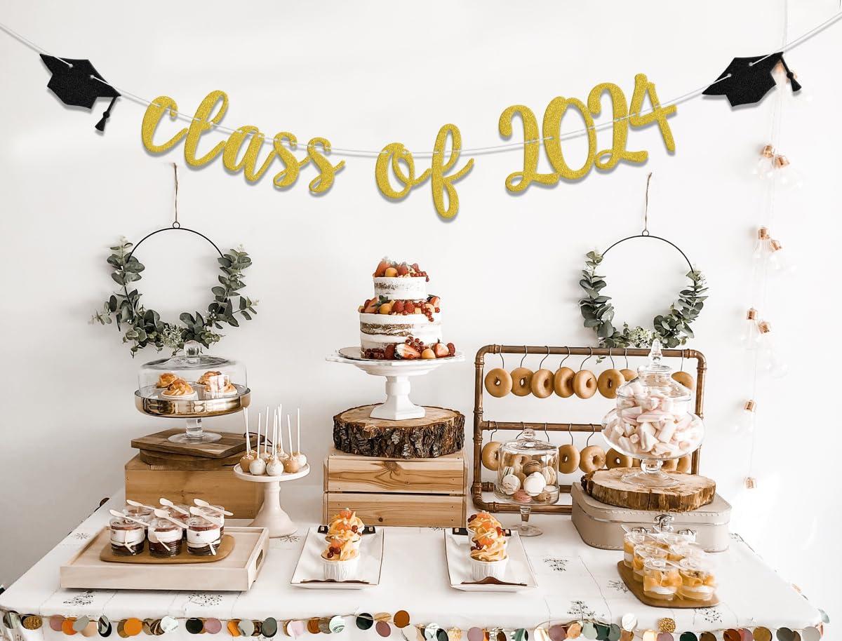 WFKLDF Class of 2024 Banner, 2024 Graduation Party Decorations, Class of 2024 Decorations, We\'re So Proud of You, Congrats Grad 2024 Graduations Party Supplies