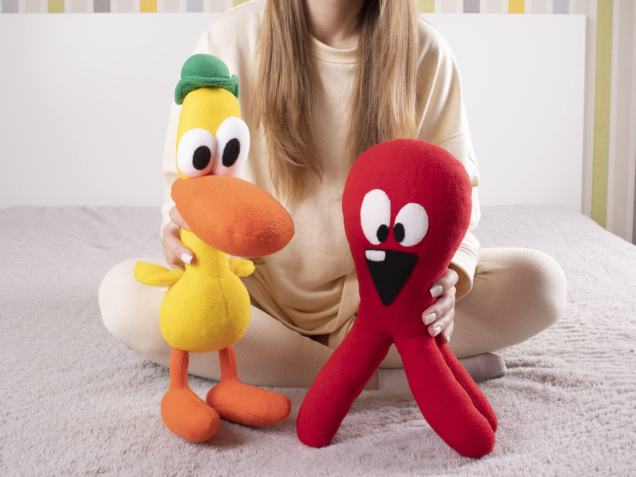 MONSTOY Pato Duck Plush Handmade Yellow Duck Soft Toy 16.5"