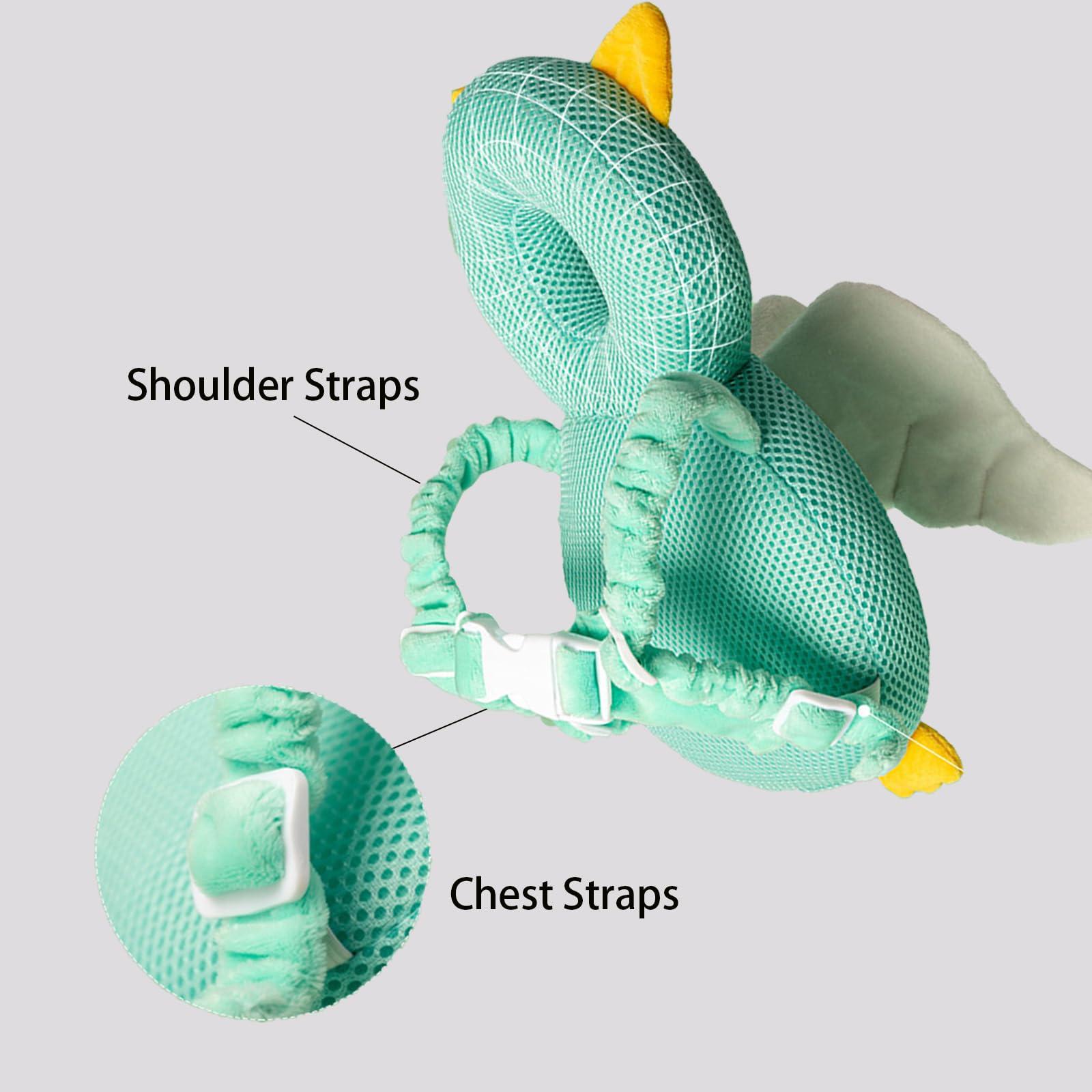 LOVOERNO Baby Walker Head Protector Toddler Adjustable Baby Head Protection Backpack Wear Safety Pad (Angel)