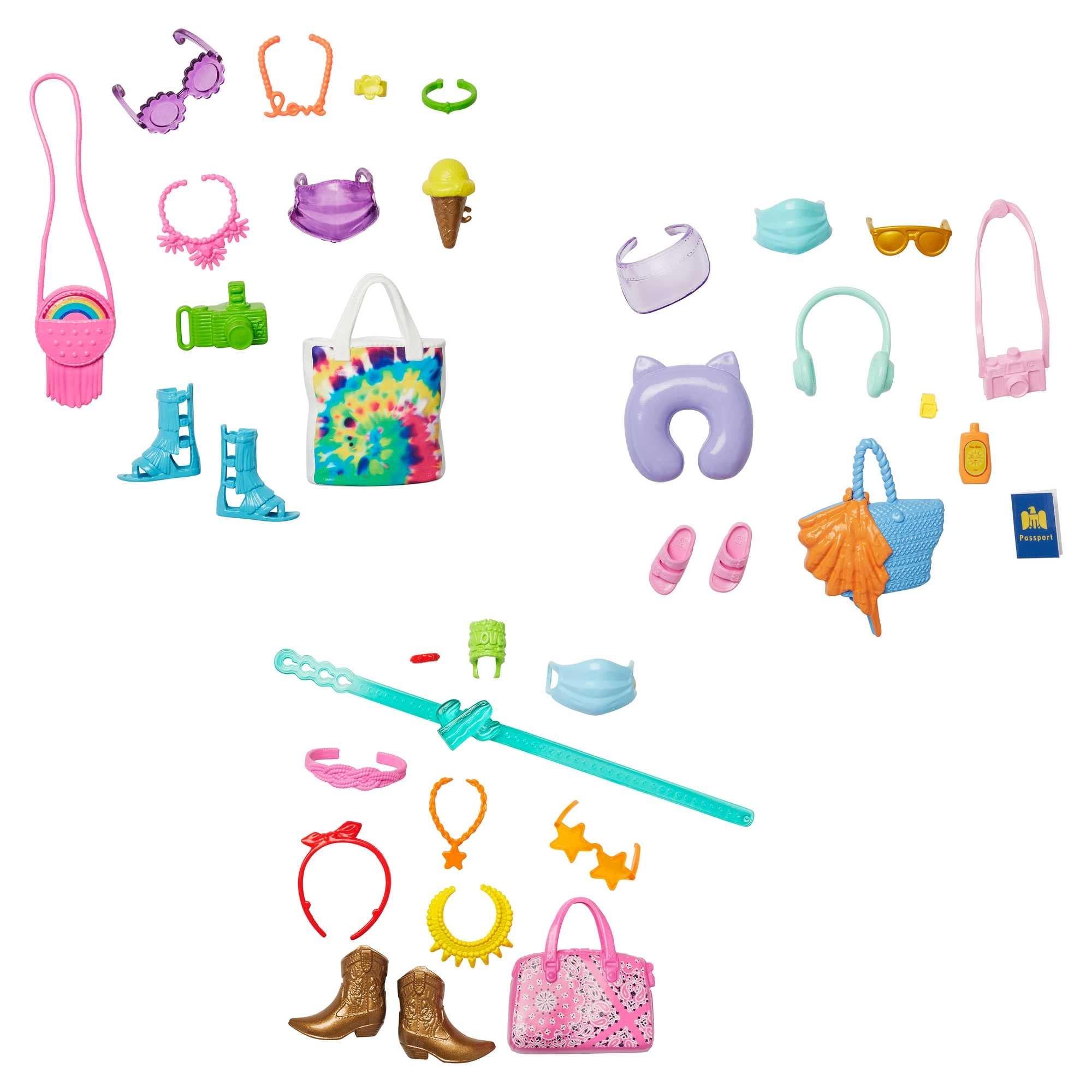 Barbie Barbie Accessories Travel Pack With 11 Storytelling Pieces For Barbie Dolls