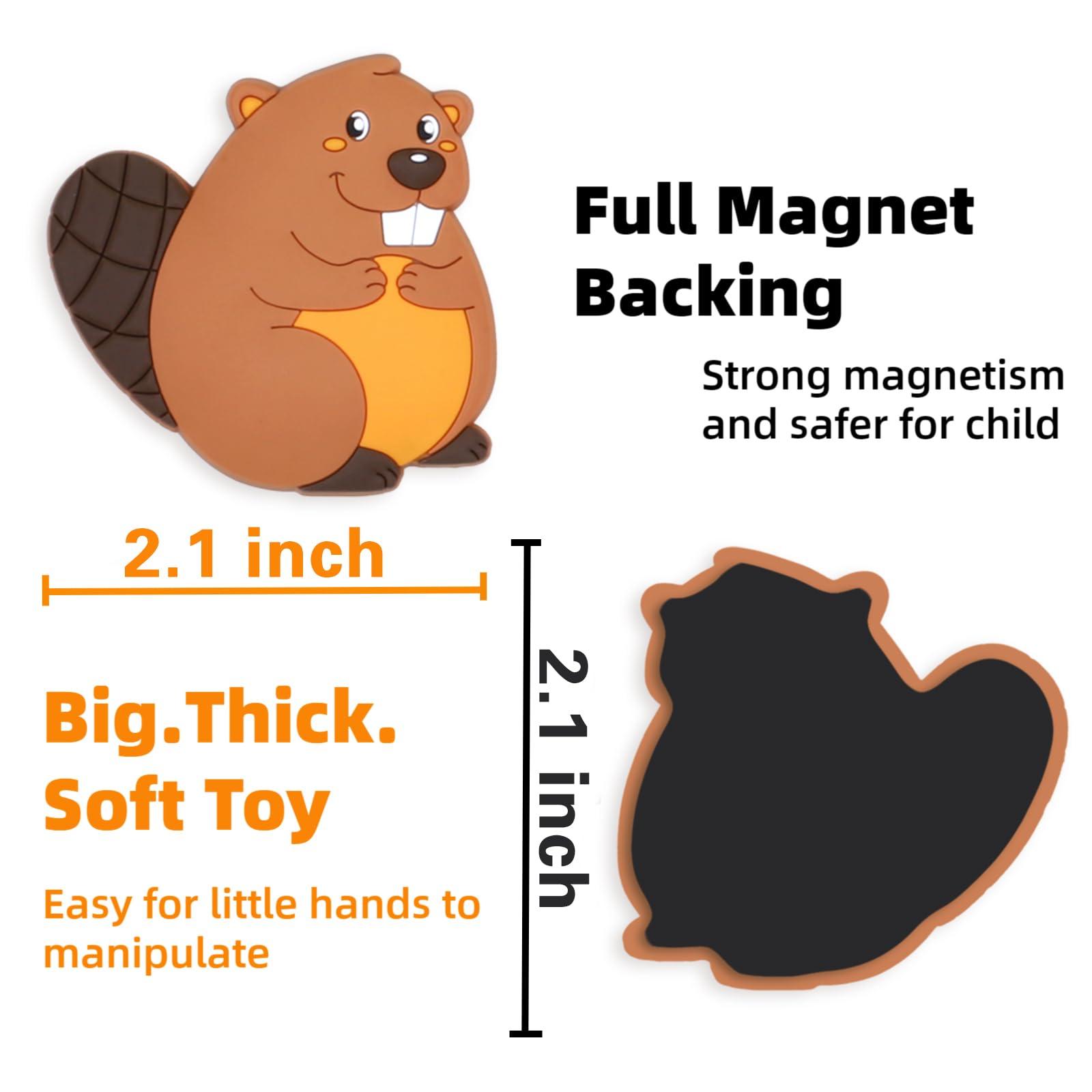 SUPINEEDO SUPINEEDO Fridge Magnets for Kids -16 Cute Farm Animal Magnets - Safe Toddler Magnets for Refrigerator - Fridge Magnets for Toddlers 1-3 - Kids Magnet for Fridge - Cartoon Educational Baby Magnets Toy