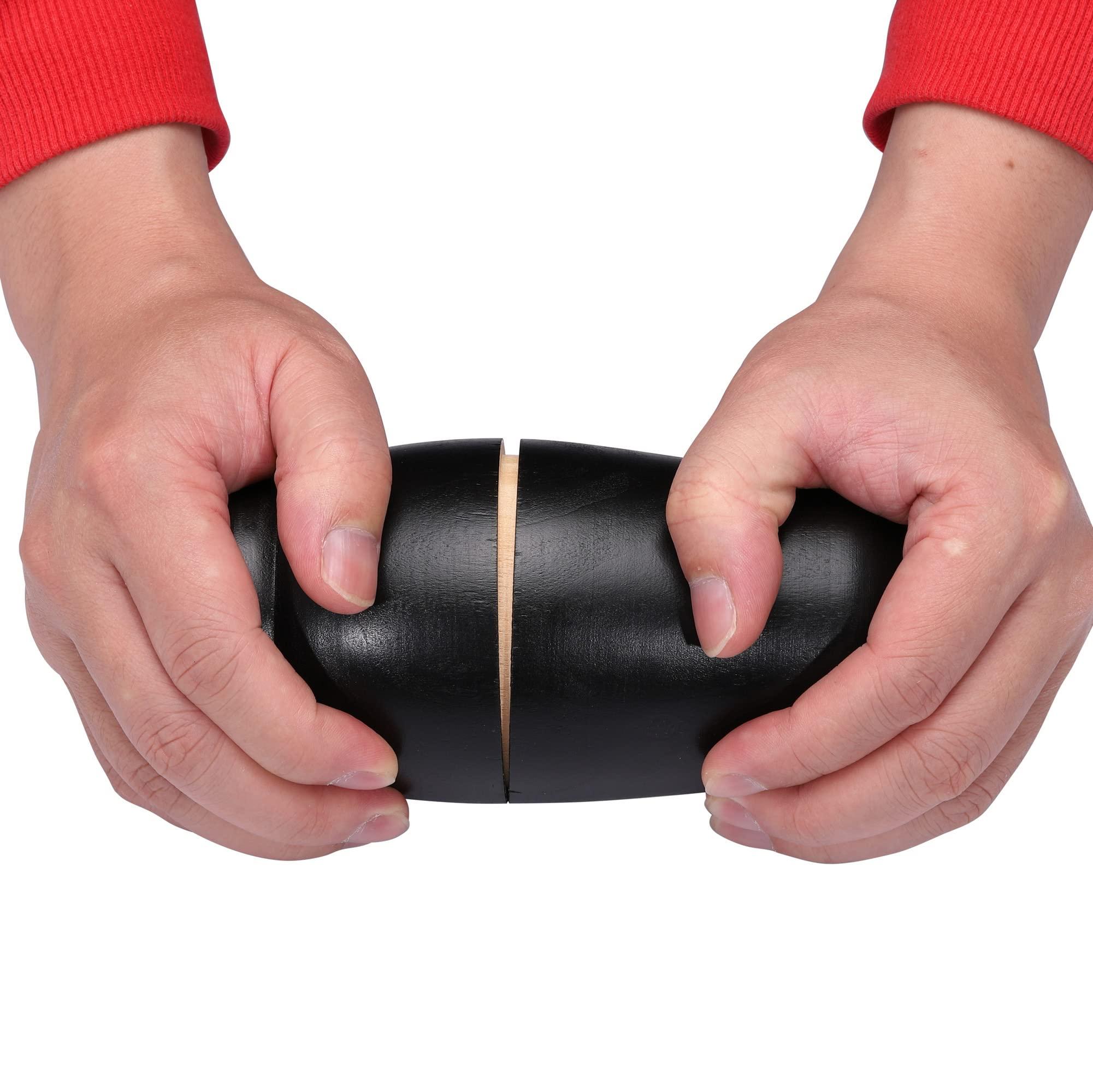 Yoption Yoption 7 Pieces Black Unpainted Nesting Dolls, Blank Russian Nesting Dolls Handmade DIY Create Your Own Matryoshka Nesting Dolls for Kids Boys Girls Paint Gift