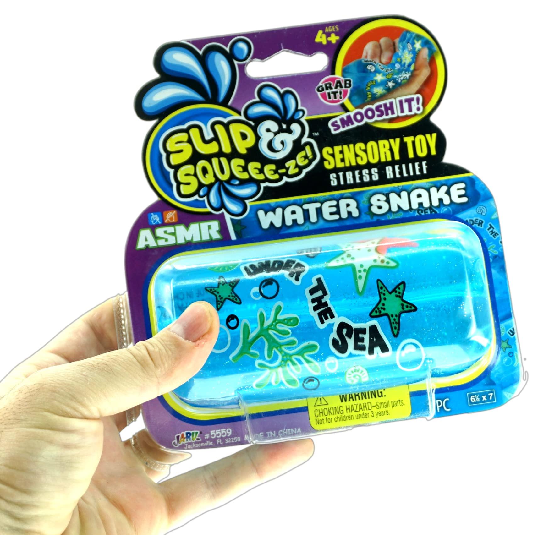 JA-RU JA-RU Water Snake Fidget Toy (3 Water Snakes Toy) Assorted Color - Slippery Gel Filled Water Wiggler Toy. Stress Relief Squishy Sensory Toys for Kids. Bulk Party Favors. 5559-3s