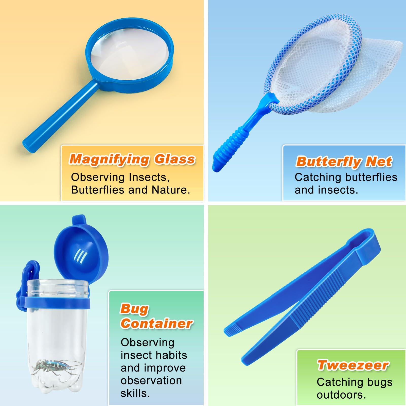 YOPINSAND YOPINSAND Kids Explore Kit & Bug Catcher Kit, Kids Camping Gear for Kids, Outdoor Exploration Set with Vest & Hat, Ideal Outdoor Camping Adventure Toys for Boys Girls 3-12