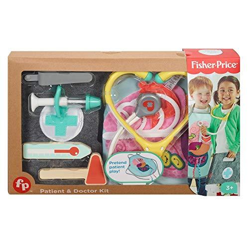 Fisher-Price Fisher-Price Preschool Toy Patient and Doctor Set, 7-Piece Dress Up Kit for Medical Pretend Play Kids Ages 3+ Years