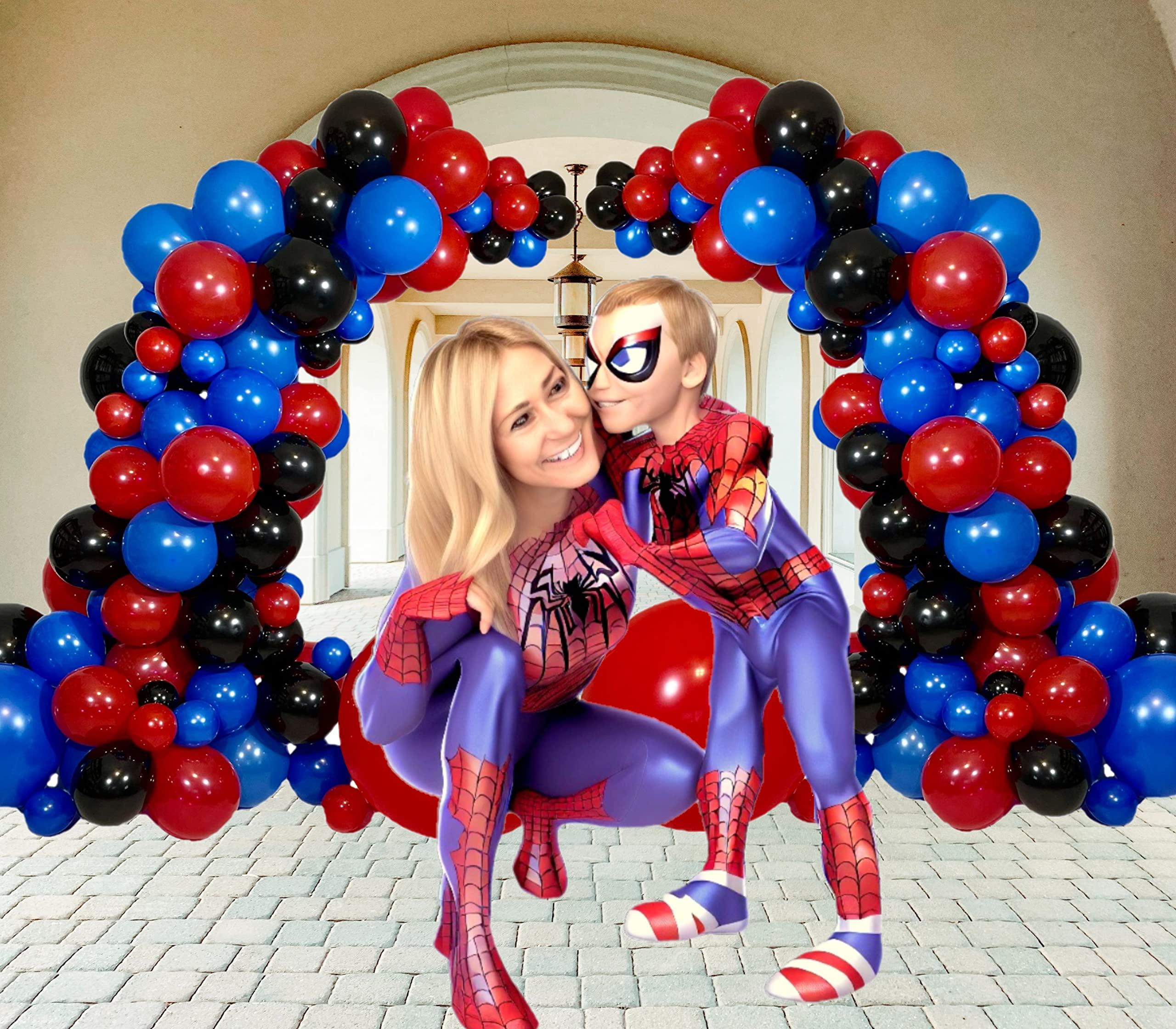 STK STK Balloons Arch COMPATIBLE FOR Spiderman Balloon Garland Kit Spidey and His Amazing Friends Birthday Decorations Backdrop Party Supplies Hombre Araa Decoraciones Globos Para Cumpleaos de Globo