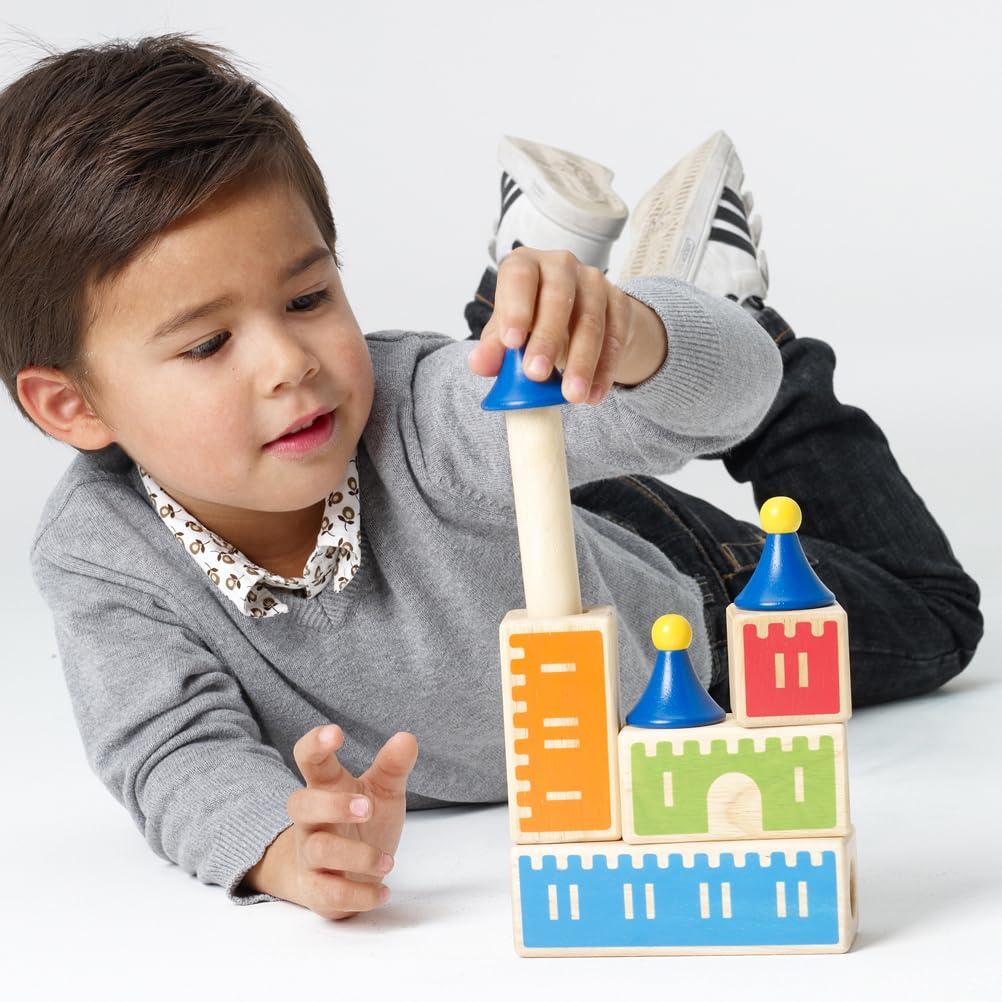 SmartGames SmartGames Castle Logix Wooden Cognitive Skill-Building Puzzle Game featuring 48 Playful Challenges for Ages 3+