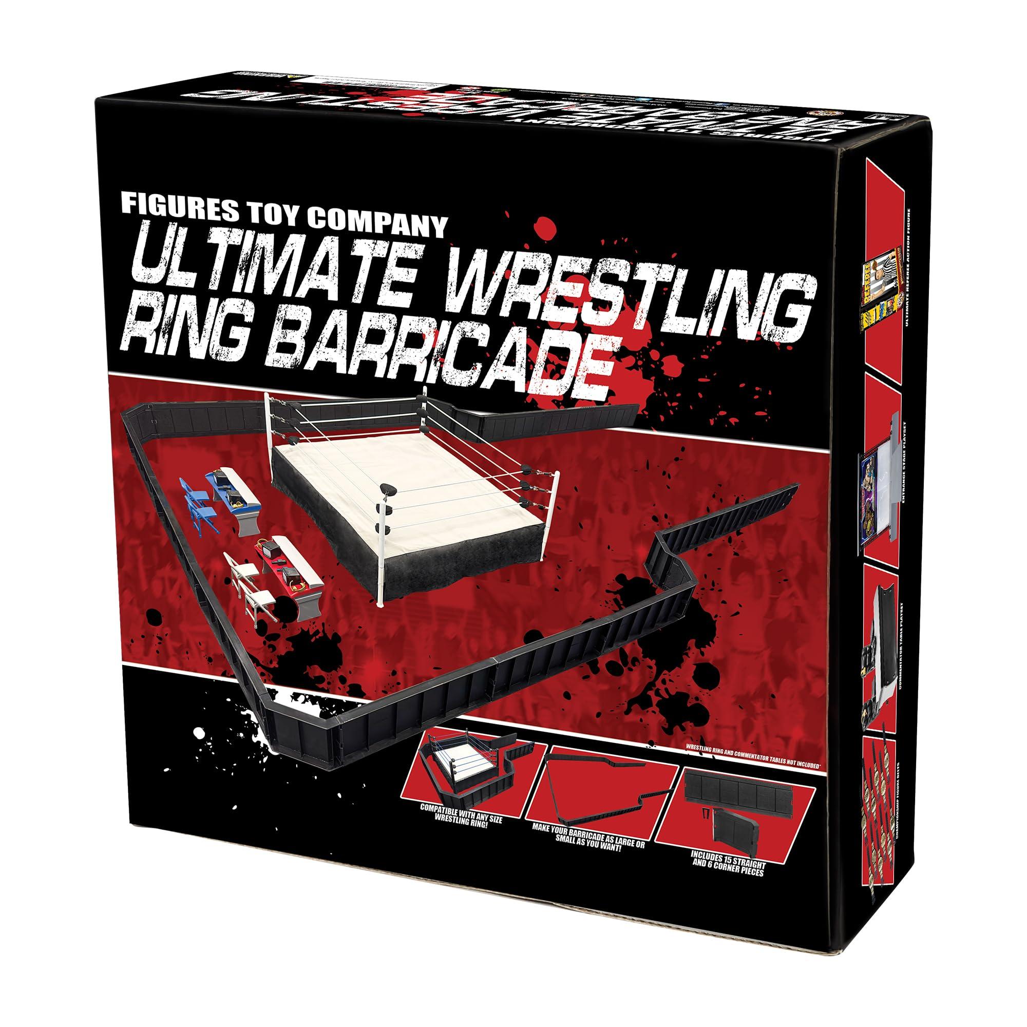 Figures Toy Company Ultimate Wrestling Ring Barricade Playset for Wrestling Action Figures