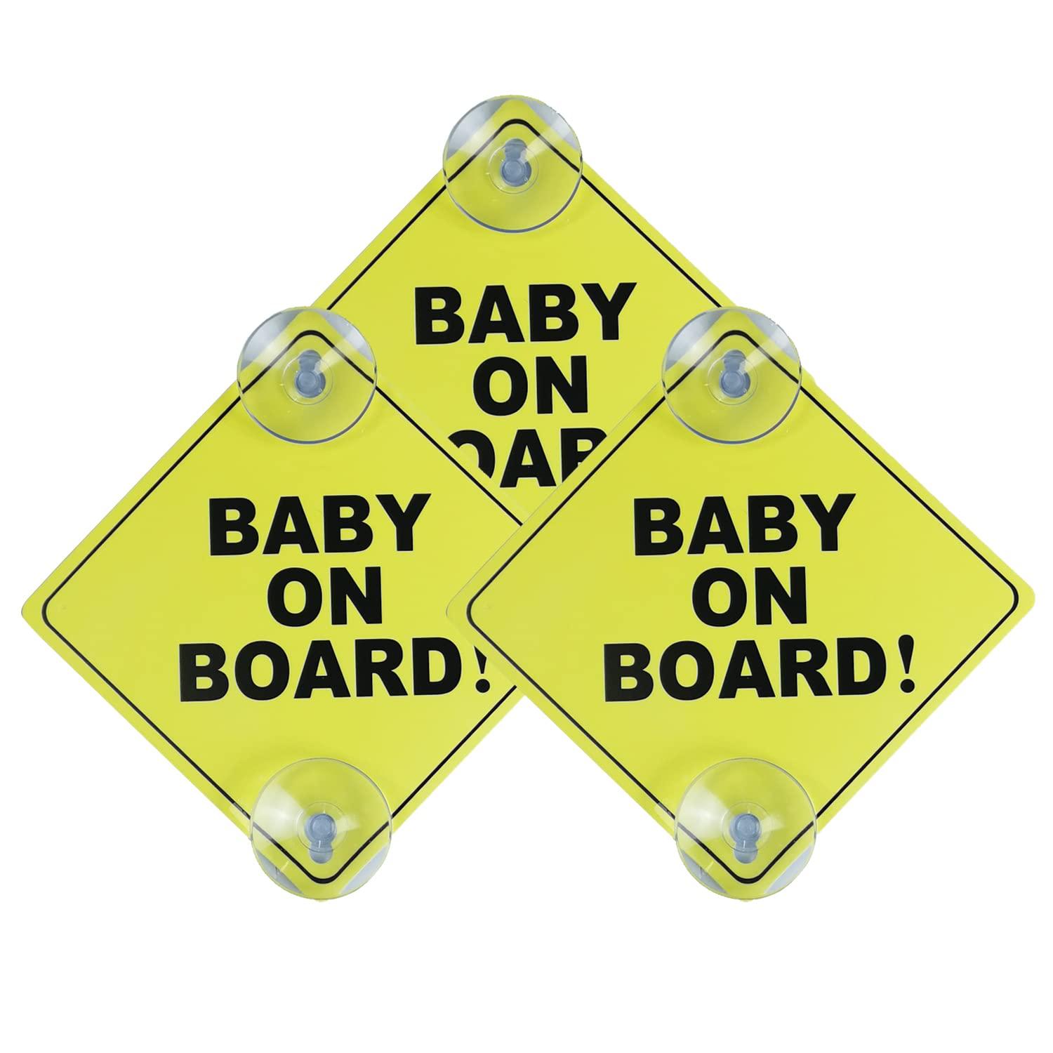 HHluck 3pcs baby on board sticker for cars, baby on board sign for car, baby on board decals for car windows, baby on board sign, nude stickers