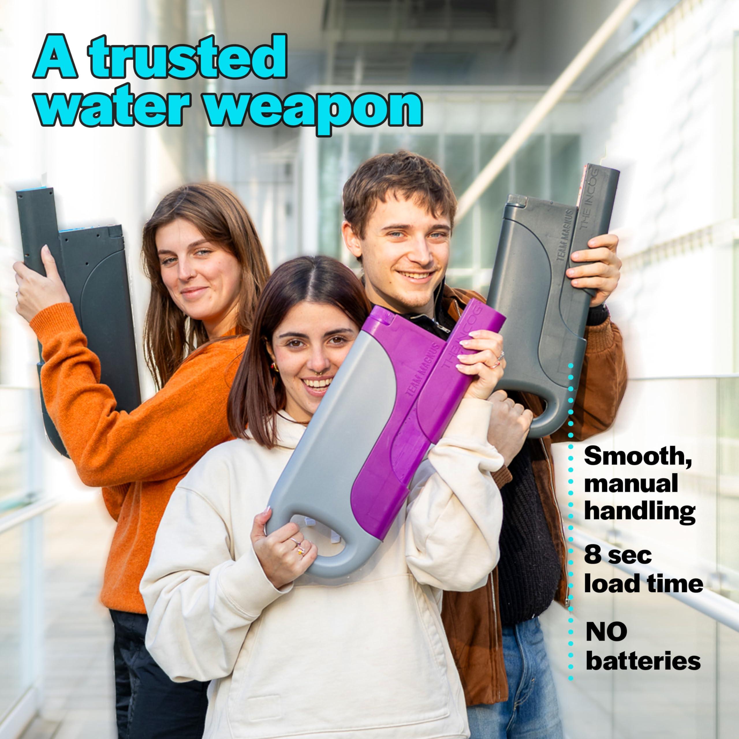 TEAM MAGNUS Team Magnus Incog Water Guns 1200CC - Powerful and Stealthy (1-Pack Red)