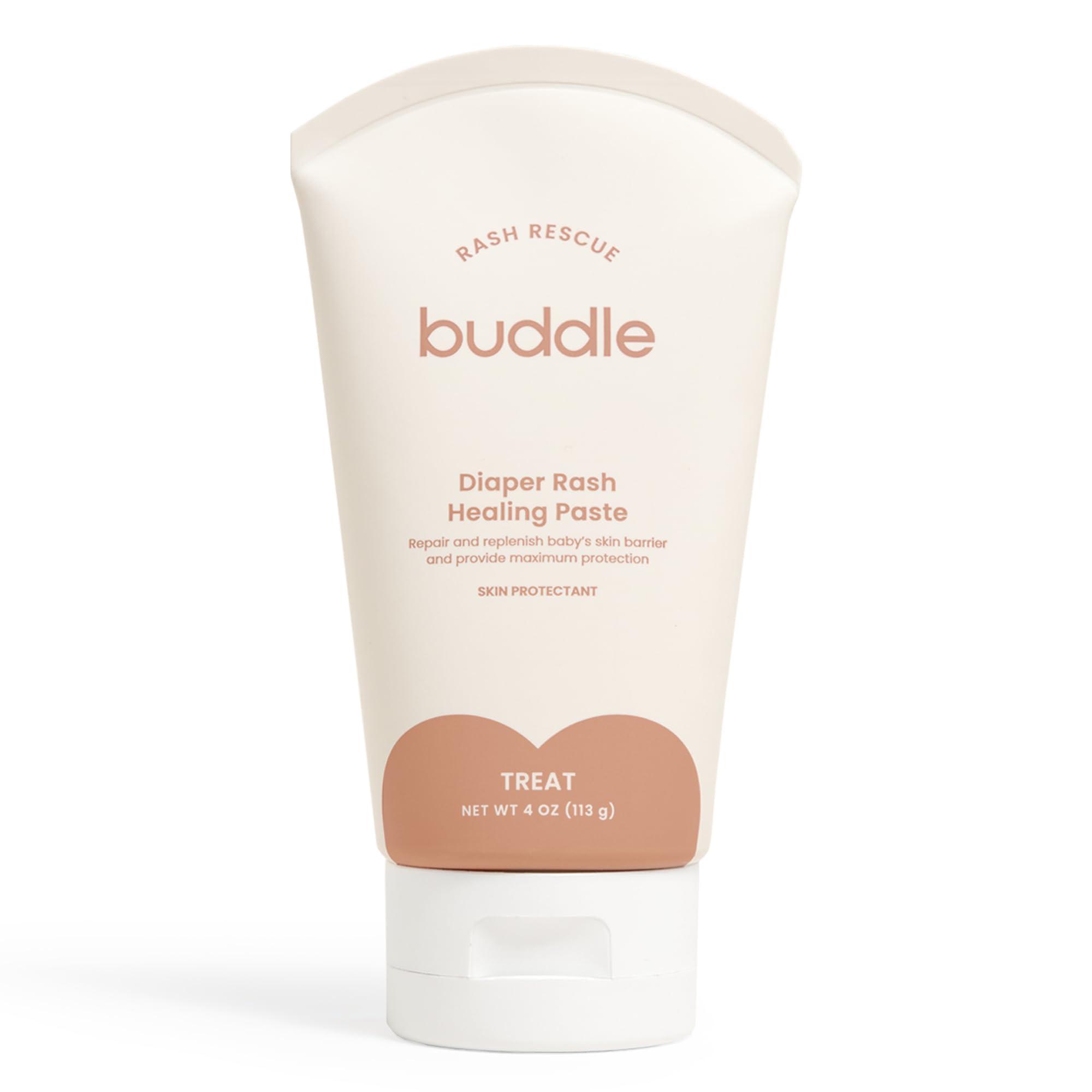 Buddle Buddle Rash Rescue Healing Paste + Paddle Pal Diaper Cream Appicator Bundle - Gentle on Sensitive Skin, Fragrance-Free, Microbiome Mindful & Pediatrician Tested