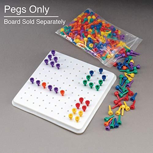 Sammons Preston Sammons Preston Multi-Colored Beaded Pegs, 300 Multi-Colored Pegs, Cognitive Exercise Game for Training Coordination, Perception, and Motor Sensory Control, Ideal for Young Children