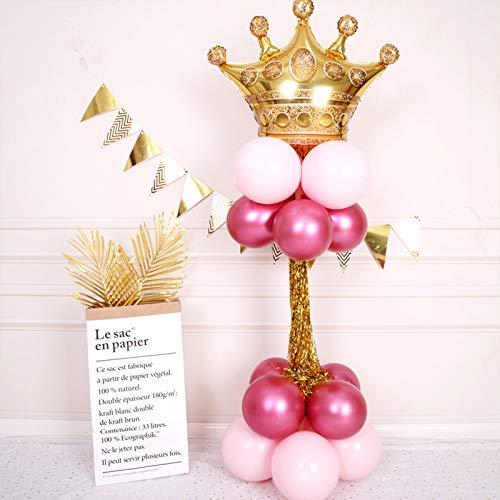 MYUBWTF MYUBWTF 6 Pieces 40 inch Large Gold Crown Balloons, Giant Foil Cap Balloon, Aluminum Foil Helium Balloons for Birthday Wedding Party Decorations Anniversary Party Halloween Christmas (40-inch)