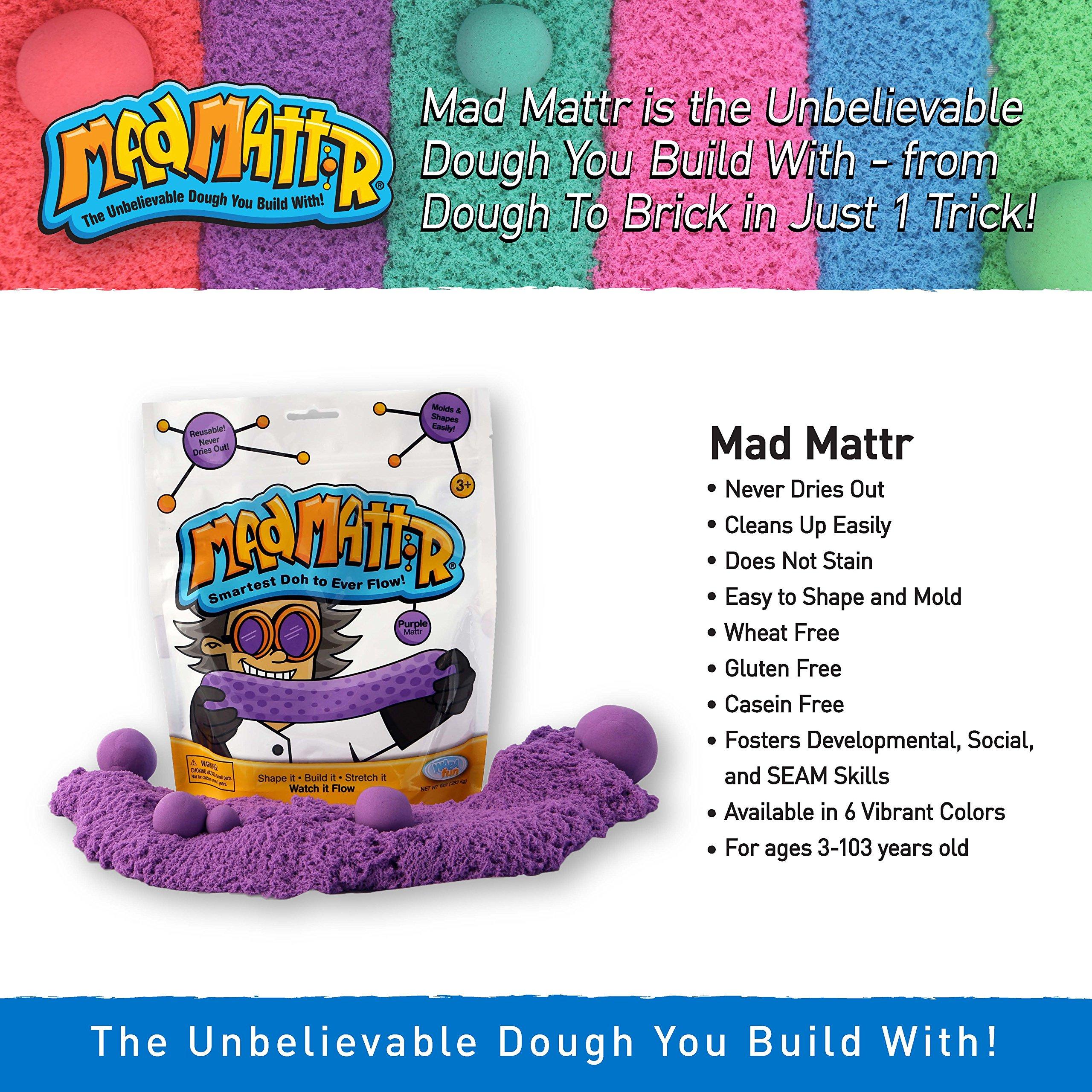 MAD MATTR Mad Mattr Super-Soft Modelling Dough Compound That Never Dries Out by Relevant Play (Green, 10oz)