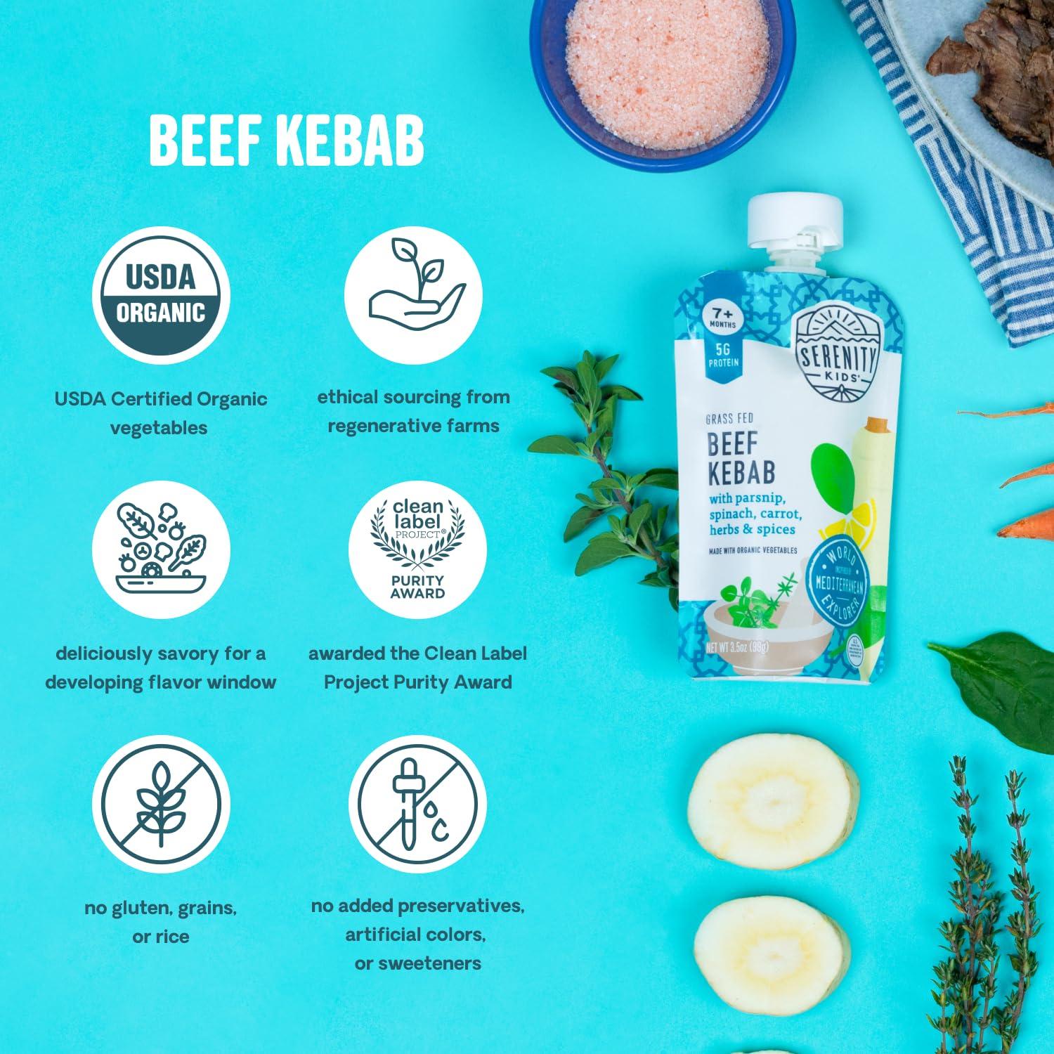 Serenity Kids Serenity Kids 7+ Months Bone Broth and World Explorer Meats Variety Pack Baby Food Bundle | Bone Broth and World Explorer Meat Pouches Variety Pack (42 count)