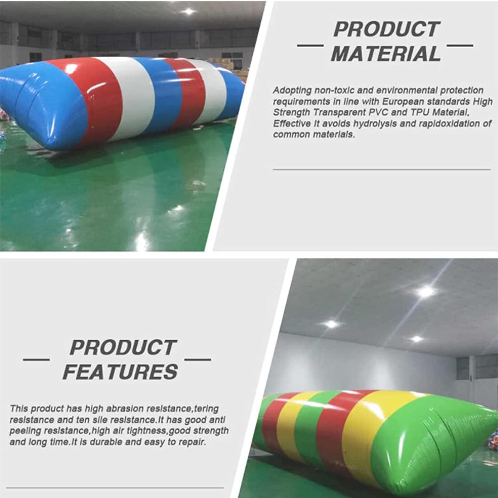 ZALIX Inflatable Water Catapult - Water Inflatable Catapult Bag Jumping Pillow with Air Pump,Water Catapult Bag, Inflatable Water Drop Jumping Bag,Suitable for Adults and Children