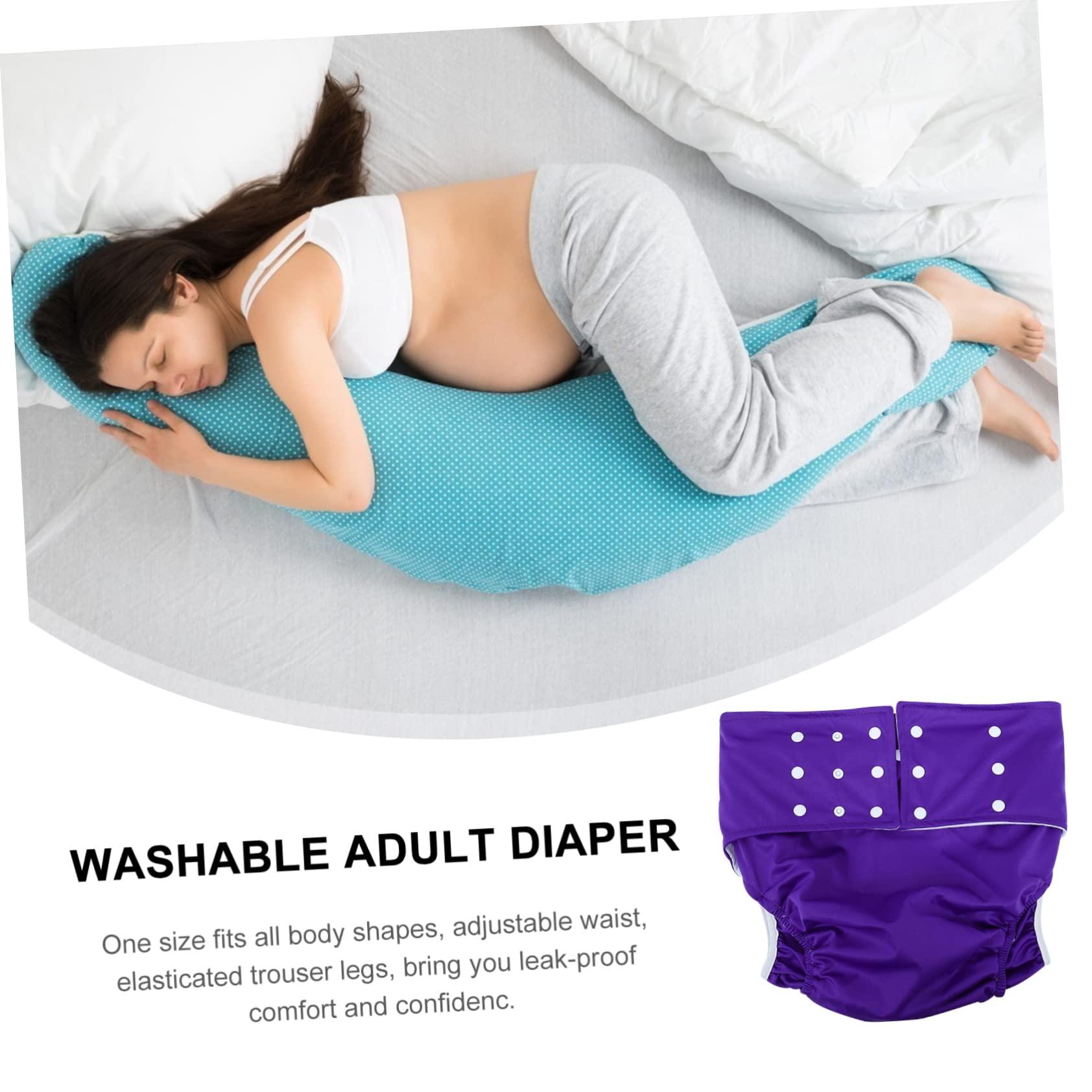 COLLBATH COLLBATH 1pc Breathable Adult Nappy Waterproof Design Reusable Washable Diaper for Women