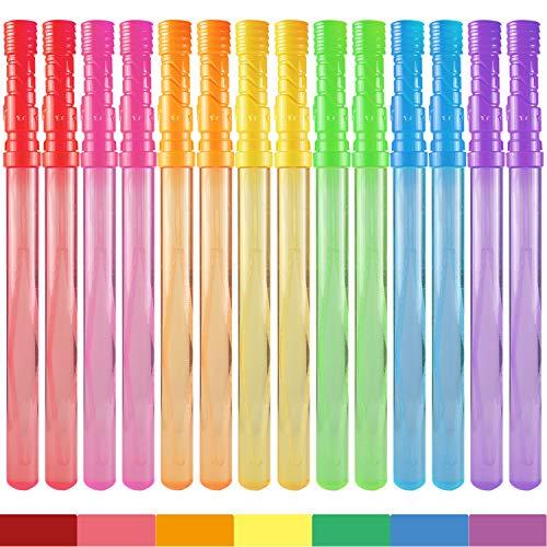 MAPIXO Bubble Wand, 28 Pack 14 Big Bubble Wands Bulk(7 Colors), Non-Toxic Smelless Bubble Toy for Kid Child Birthday Party Favor Wedding Summer Outdoor Pool Activity Bathroom Bath Toys