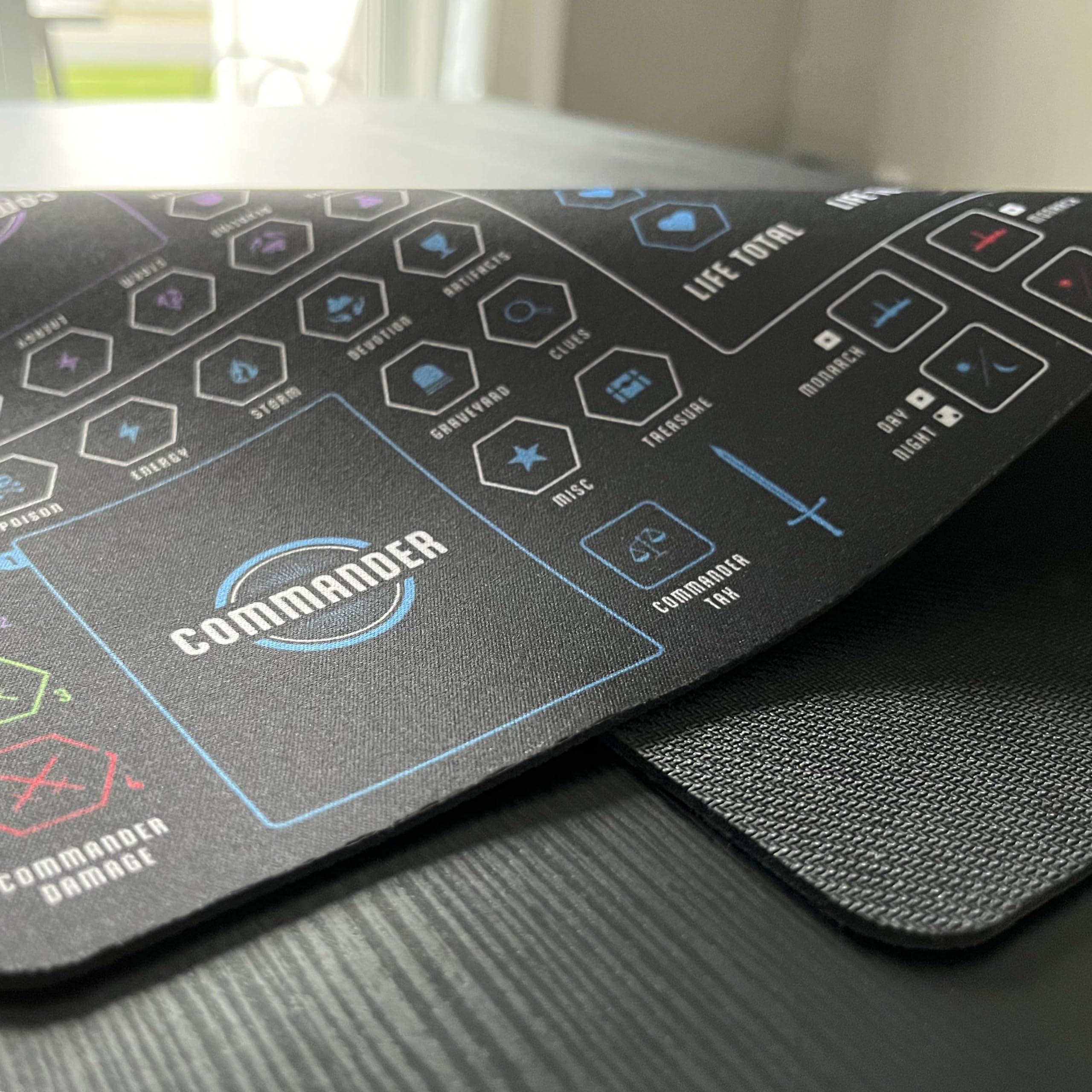 Epic Upgrades Ultimate Commander Zone MTG Mat | 16\"X10\" EDH Life + Resource Tracker