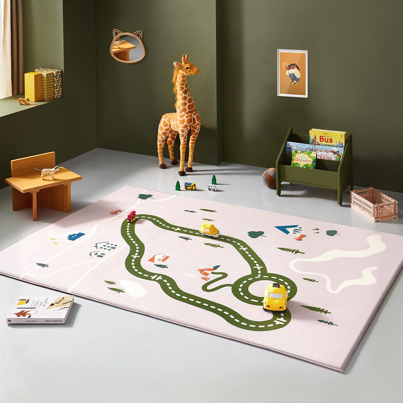Tiny Land Tiny Land Baby Crawling Mat Reversible Baby Play Mat 78" X 55" Waterproof Non-Slip Larger Playmat Odorless Foam Floor Mat for Infants,Toddlers(Forest Wonders)