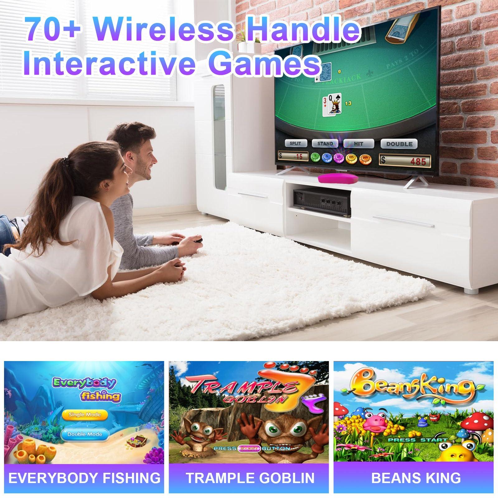 YRPRSODF YRPRSODF TV Game Console Built in 883 Games, Handheld Retro Video Game Machine with 2.4G Wireless Gamepad Somatosensory Control, HD Plug and Play, Home Interactive& Puzzle Games, Red