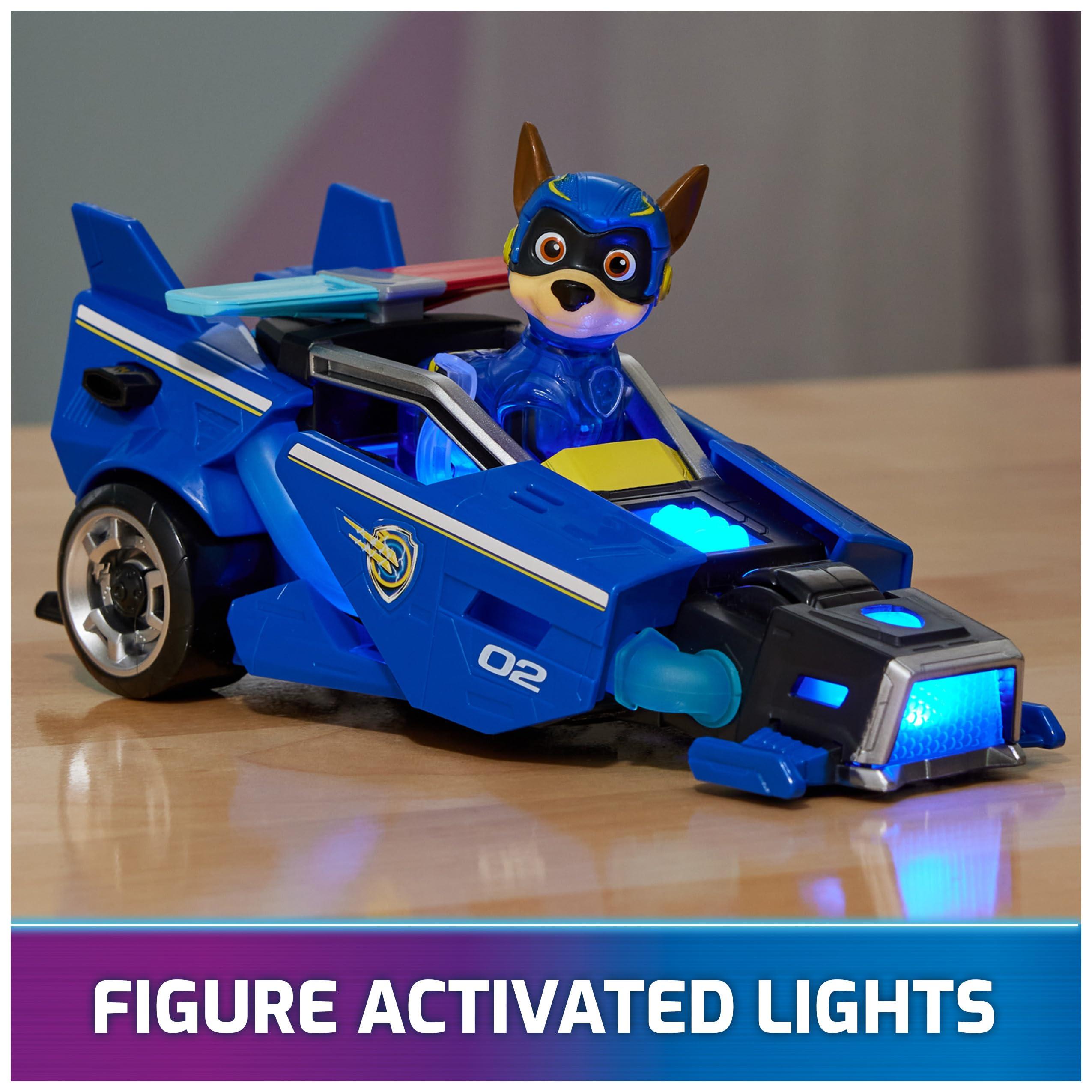 Paw Patrol Paw Patrol: The Mighty Movie, Toy Car with Chase Mighty Pups Action Figure, Lights and Sounds, Kids Toys for Boys & Girls 3+